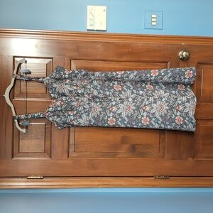 Loft Dress, size 8, gray with flower